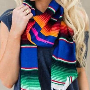 Authentic Mexican Saltillo Serape Scarf